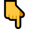 Backhand Index Pointing Down emoji on Microsoft